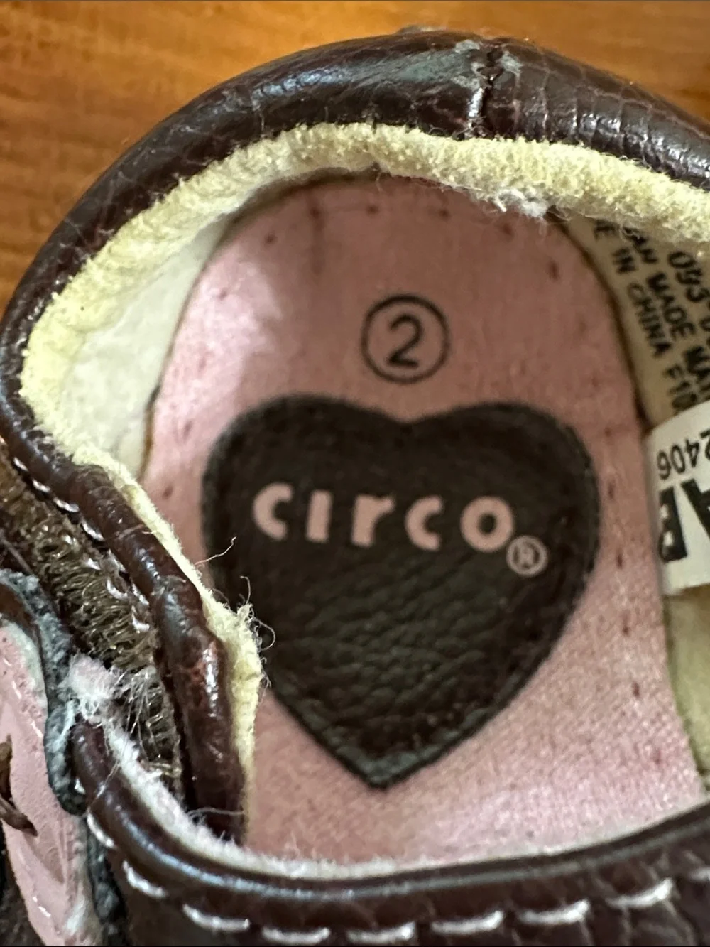 Circo Brown & Pink Floral Mary Jane Baby Shoes